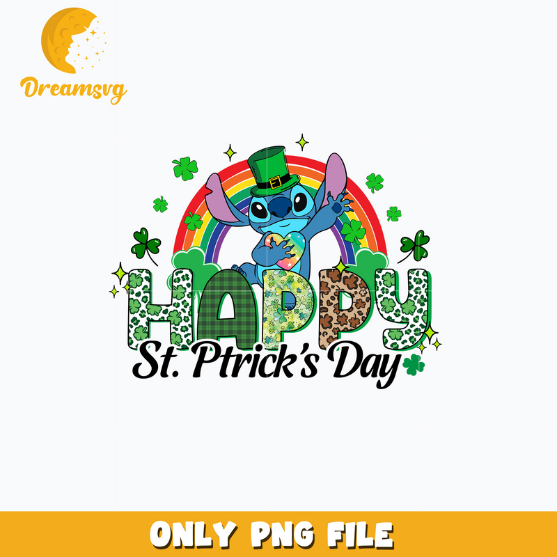 Stitch happy st. patrick's day png