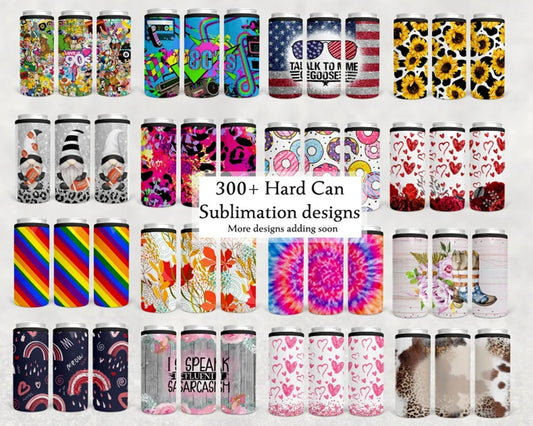 300+ HARD Can Cooler Sublimation Designs Bundle, Beer Cozies, Can Cosies, Stubby Holders, Can Cooler Template, METAL Can Cooler PNG