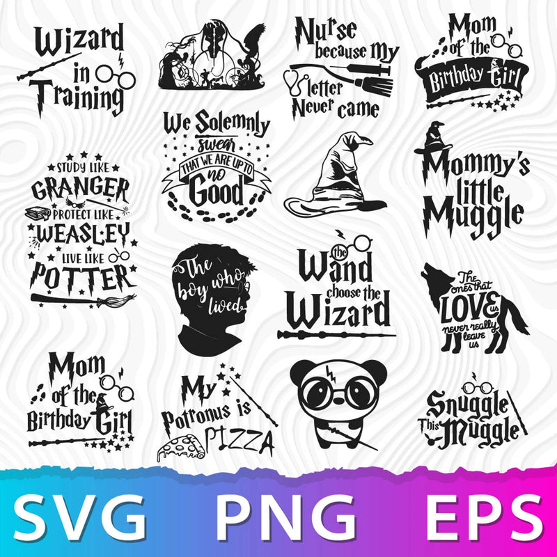 Harry Potter Bundle 32+ PNG SVG