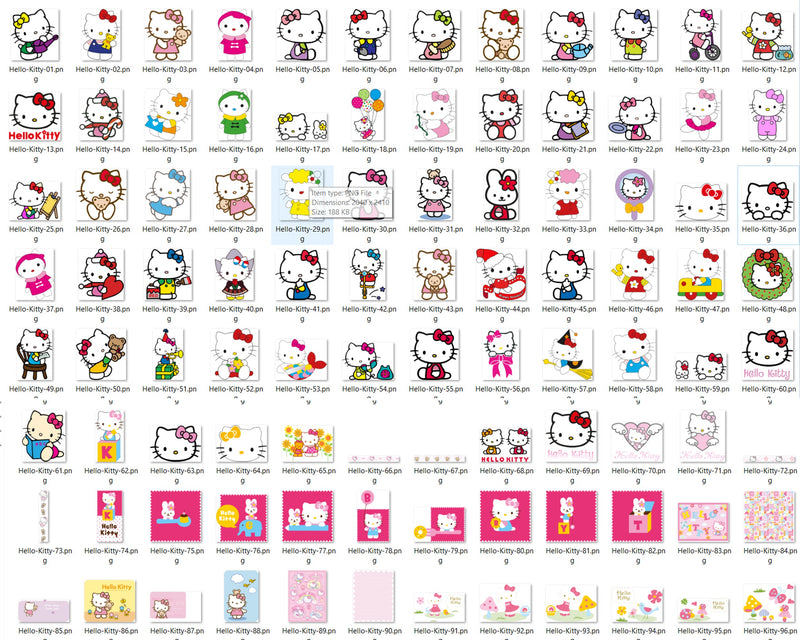 hello kitty svg bundle - Digital download