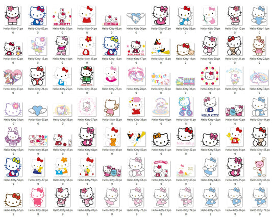 1450+ Hello Kitty Bundle svg, Hello kitty svg, eps, png, dxf