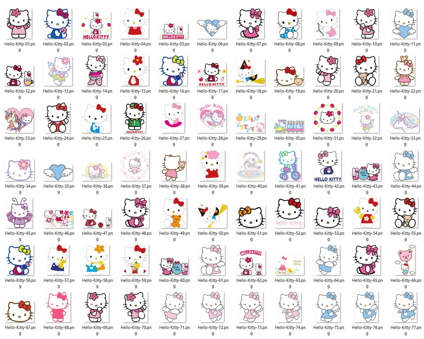 hello kitty svg bundle - Digital download 4