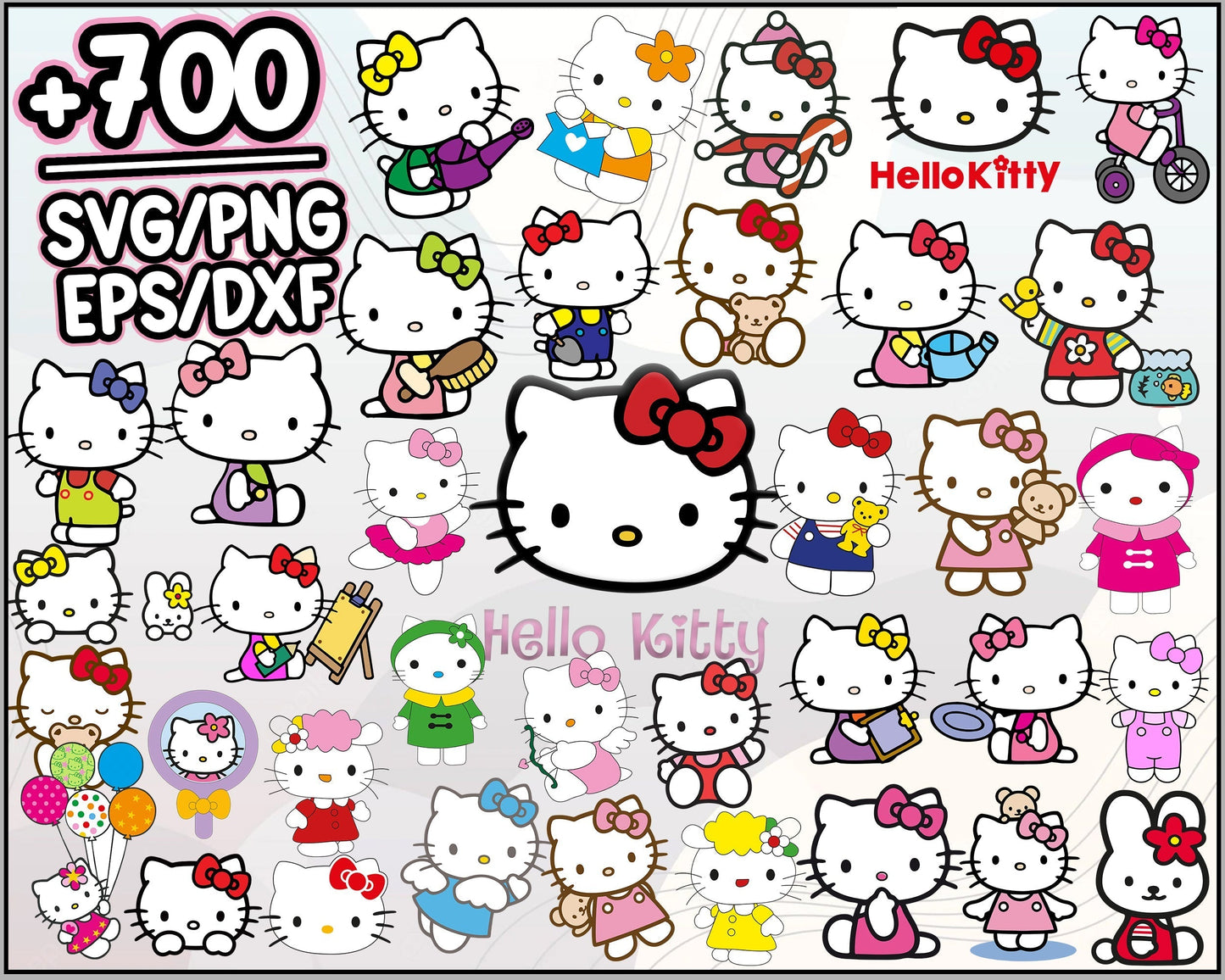hello kitty svg bundle - Digital download