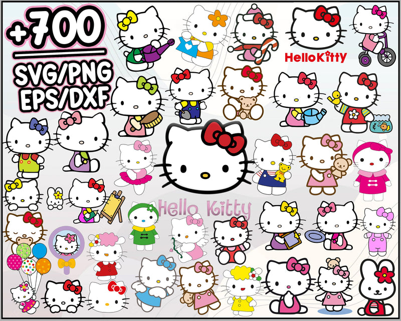 hello kitty svg bundle - Digital download