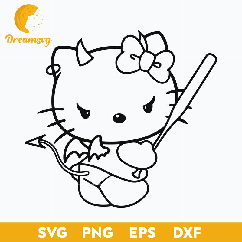 Hello Kitty Halloween Svg, Hello Kitty Svg, Halloween Svg, png, dxf, eps digital file.