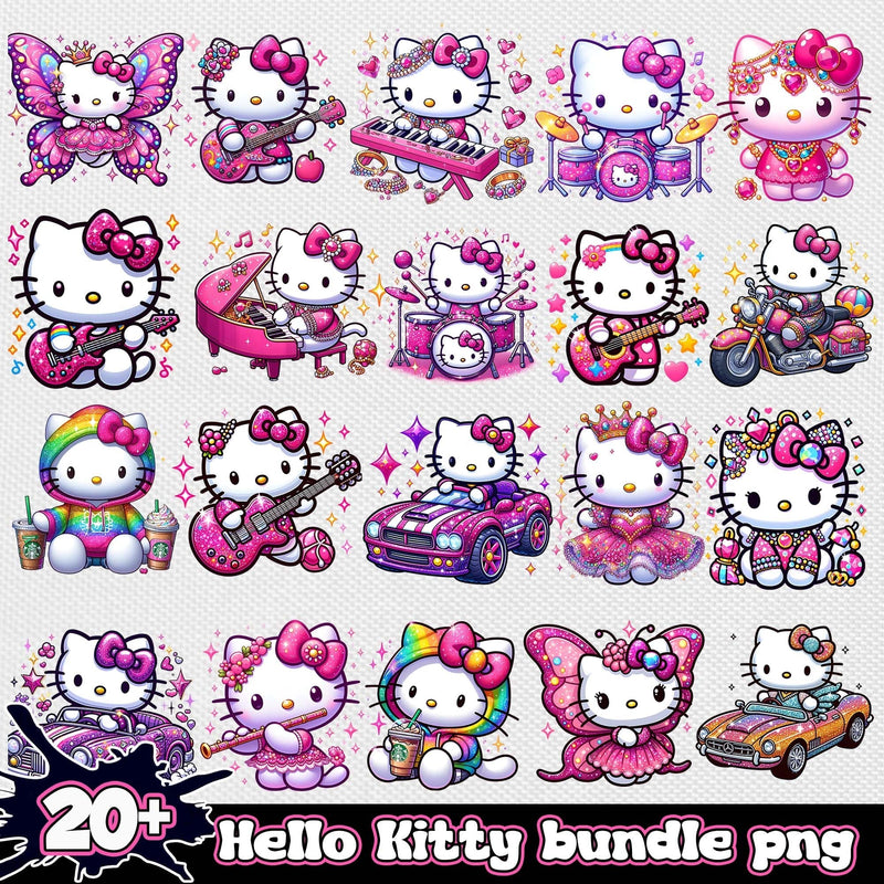 Hello Kitty Pink Bundle 20+ PNG