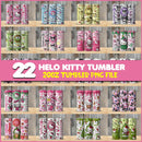 Hello kitty 3D Inflated Pink Christmas 20oz Skinny Tumbler png