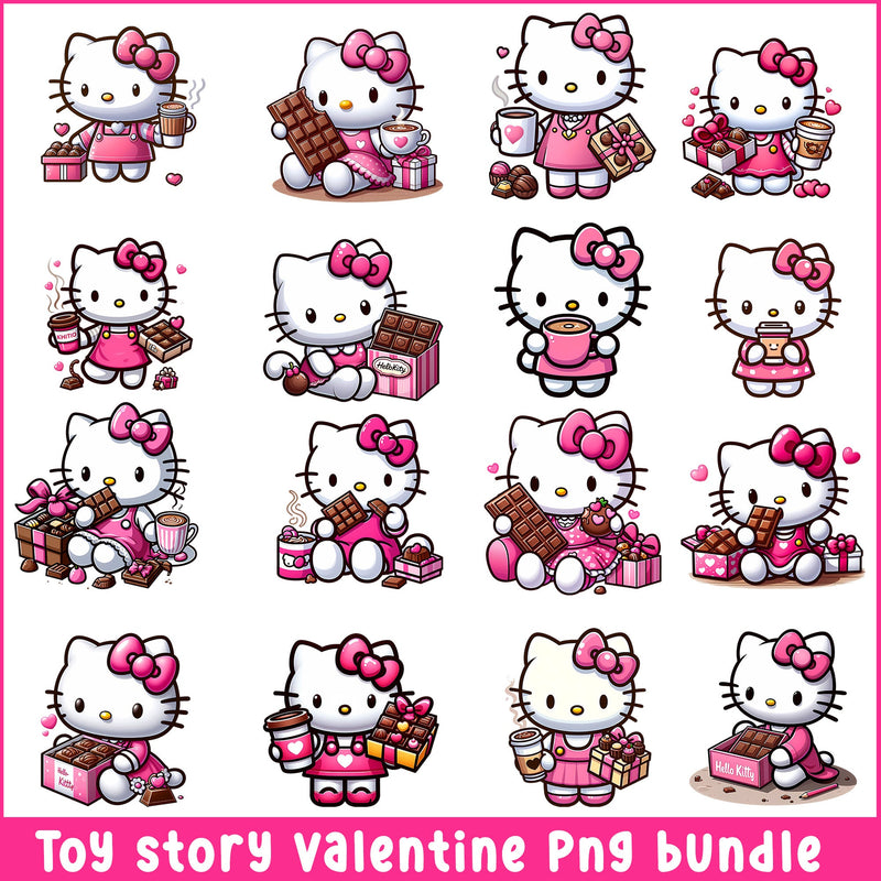 Hello kitty chocolate valentine png bundle
