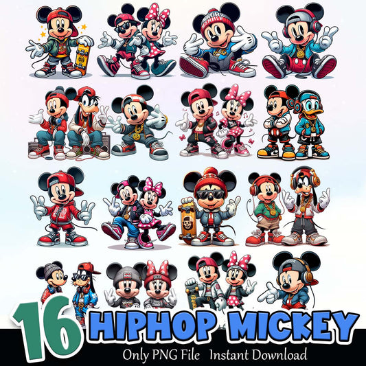 Hiphop Mickey Bundle PNG Instant Download
