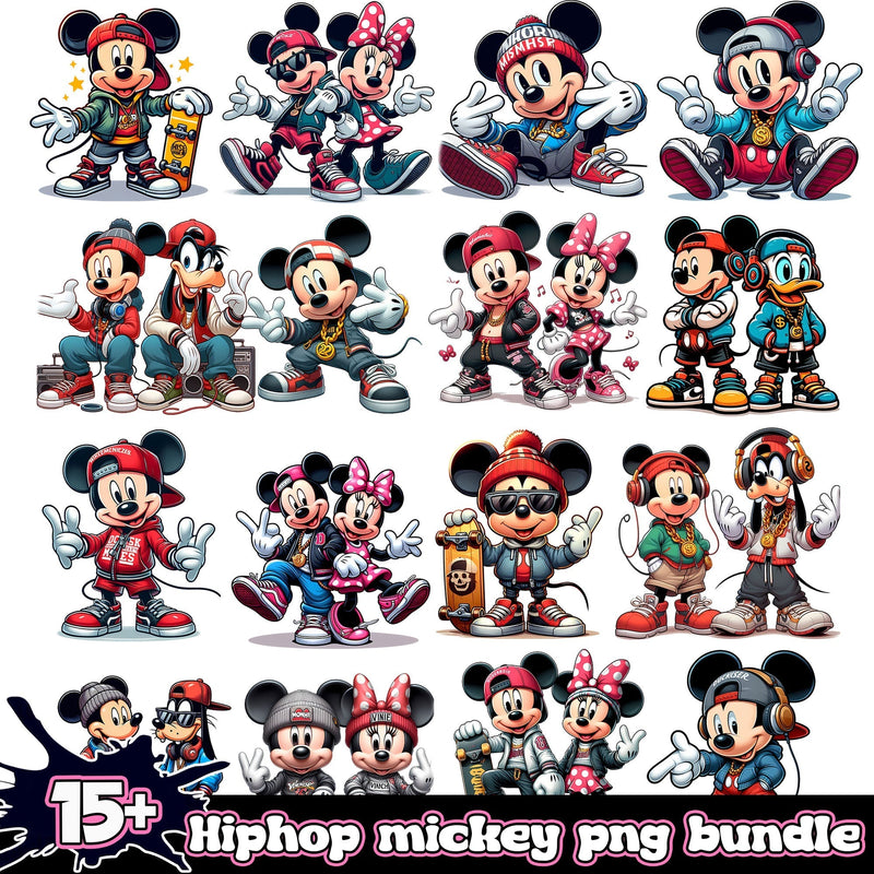 Mickey Hiphop 2024 png bundle