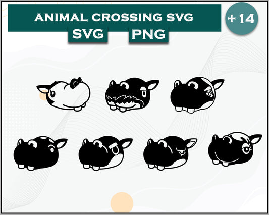 14+ Hippo Svg Bundle, Animal Crossing Svg Bundle, Animal Crossing Svg, Cartoon svg, png digital file