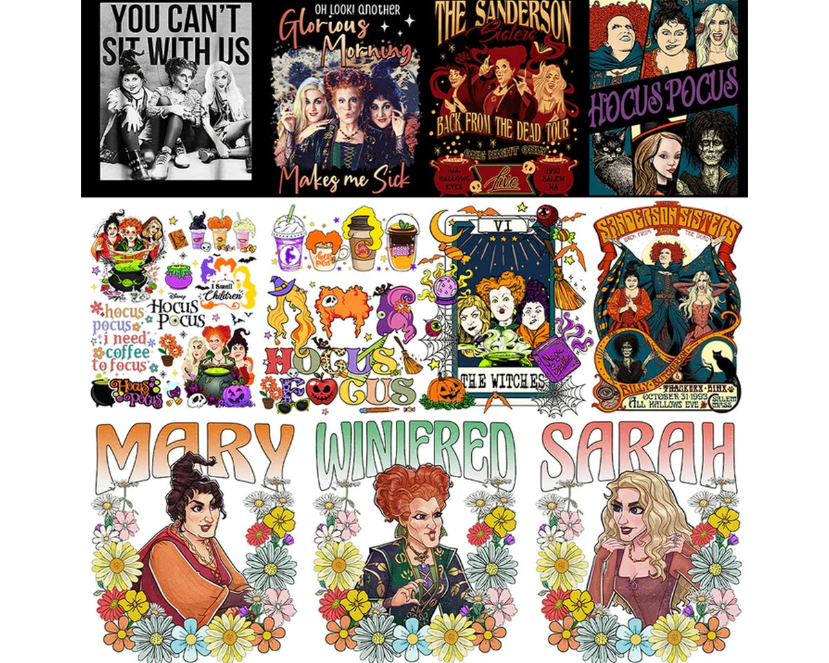 Hocus Pocus Png Bundle, Trick Or Treat PNG, Digital bundle download.