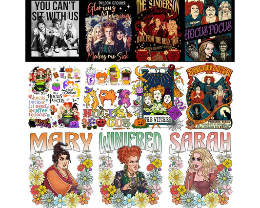 Hocus Pocus Png Bundle, Trick Or Treat PNG, Digital bundle download.