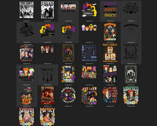 Hocus Pocus Png Bundle, Trick Or Treat PNG, Digital bundle download.
