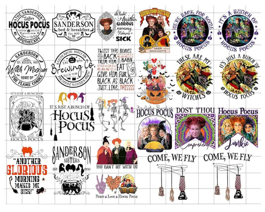 Hocus Pocu PNG Bundle, Halloween Png, Sandersonn Sisterss Png