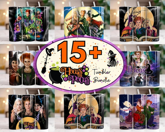 Hocus Pocus Tumbler Wrap Bundle, Houcs Pocus Sublimation Designs