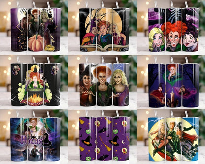Hocus Pocus Tumbler Wrap Bundle, Houcs Pocus Sublimation Designs