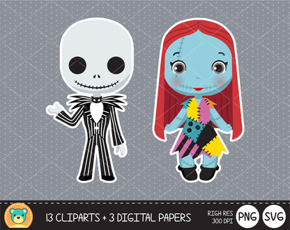 Horror Movies clipart set 2, Digital clip art for decoration, scrapbooking, Halloween cliparts , instant download