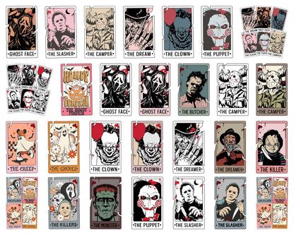 Bundle Halloween Characters Tarot Card svg - Instant download
