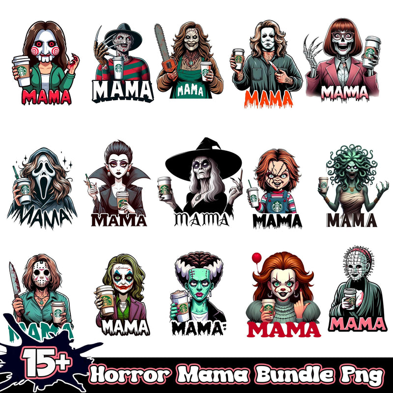 Horror Mama Bundle 15+ PNG