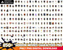 850+ Horror Movies Characters PNG Bundle, Bundle png, Digital download.