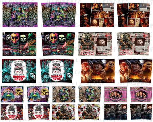 Horror Tumbler Design Bundle png, 20oz design tumbler, Instant download