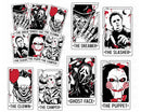 Horror Halloween Characters Tarot Card SVG, SVG for Cricut, Silhouette Vector Cut Files