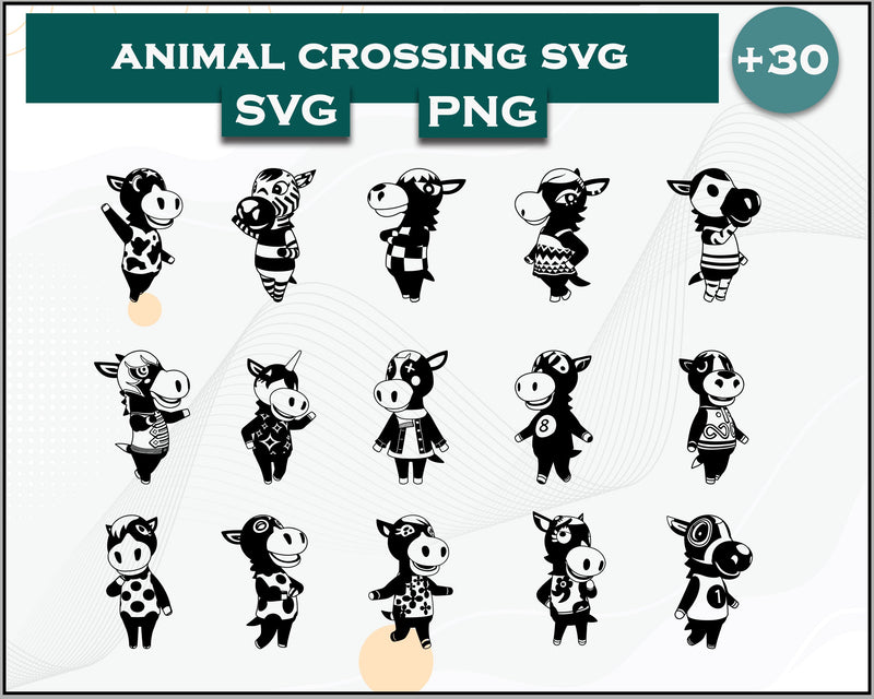 30+ Horse Svg Bundle, Animal Crossing Svg Bundle, Animal Crossing Svg, Cartoon svg, png digital file