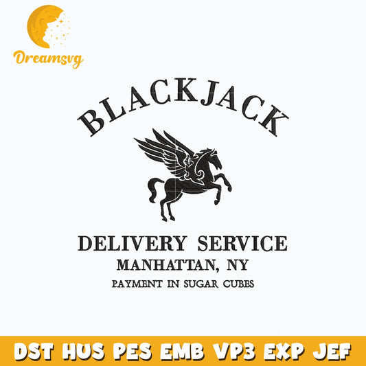 Horse blackjack delivery service embroidery