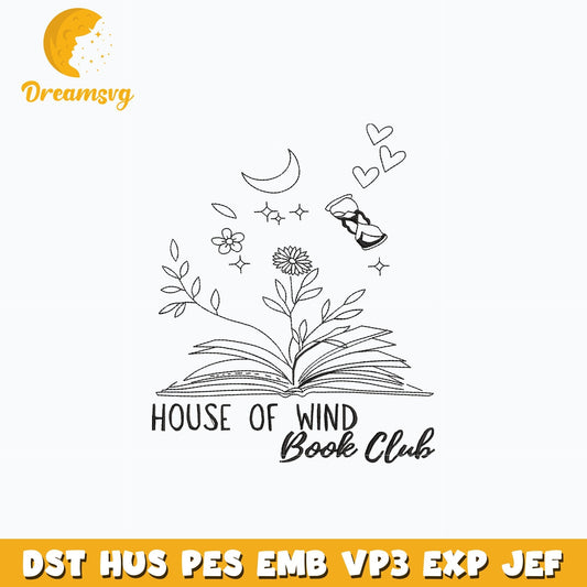 House Of Wind book design embroidery
