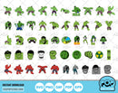 Hulk 100 cliparts bundle, Hulk SVG cut files for Cricut / Silhouette, The Incredible Hulk PNG