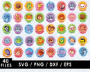 Animals PNG & SVG Bundle,  40 Files For Cricut & Silhouette