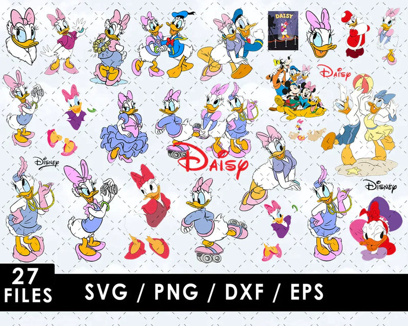 Daisy Duck SVG Bundle, Daisy Duck SVG, Daisy Duck PNG, Daisy Duck SVG Cricut, Daisy Duck PNG