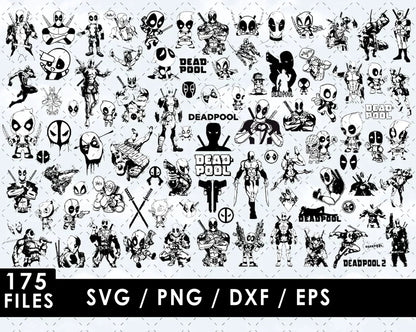 Deadpool Outline SVG, Deadpool Outline PNG, Deadpool Outline SVG Cricut