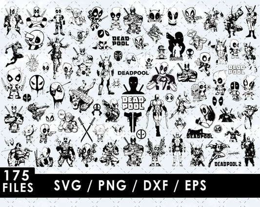 Deadpool Outline SVG, Deadpool Outline PNG, Deadpool Outline SVG Cricut