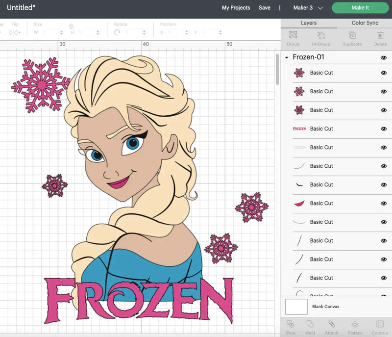 Frozen PNG & SVG Bundle, 72 Frozen Files For Cricut & Silhouette