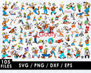 Goofy PNG & SVG Bundle, 105 Files For Cricut & Silhouette