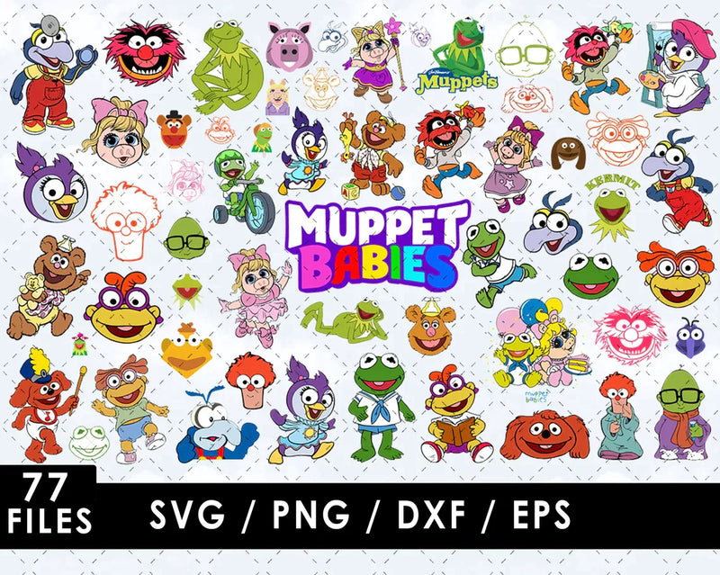 Muppet Babies SVG Bundle, Muppets SVG For Cricut, Muppets Silhouette Vector Cut Files