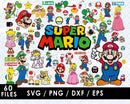 Super Mario Clipart Bundle, PNG & SVG Cut Files for Cricut & Silhouette