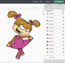 Rugrats Outline Clipart Bundle, Rugrats Outline SVG Files For Cricut & Silhouette
