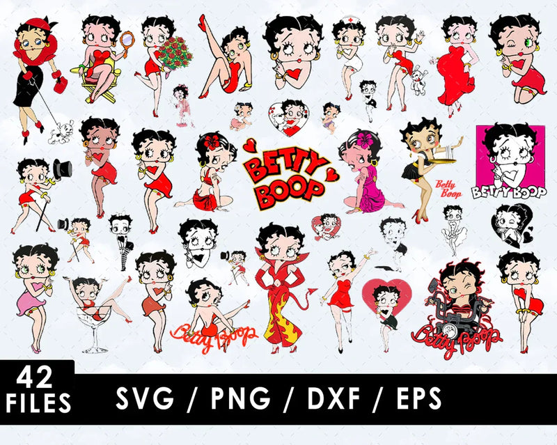 Betty Boop SVG, Betty Boop PNG, Betty Boop Clipart, Betty Boop Silhouette SVG