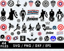 Captain America PNG & SVG Bundle, 44 Files For Cricut & Silhouette