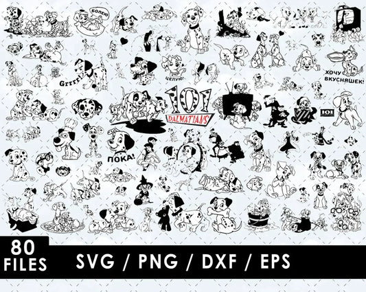 Dalmatians Outline SVG Bundle, Dalmatians Outline SVG For Cricut, Dalmatians Outline PNG