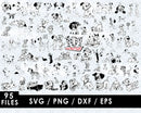 Dalmatians Outline Clipart Bundle, Dalmatians Outline SVG, Dalmatians Outline PNG
