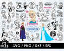Frozen Elsa SVG, Frozen SVG Cut Files, Anna Frozen SVG For Cricut, Frozen PNG, Elsa Frozen Cricut Files