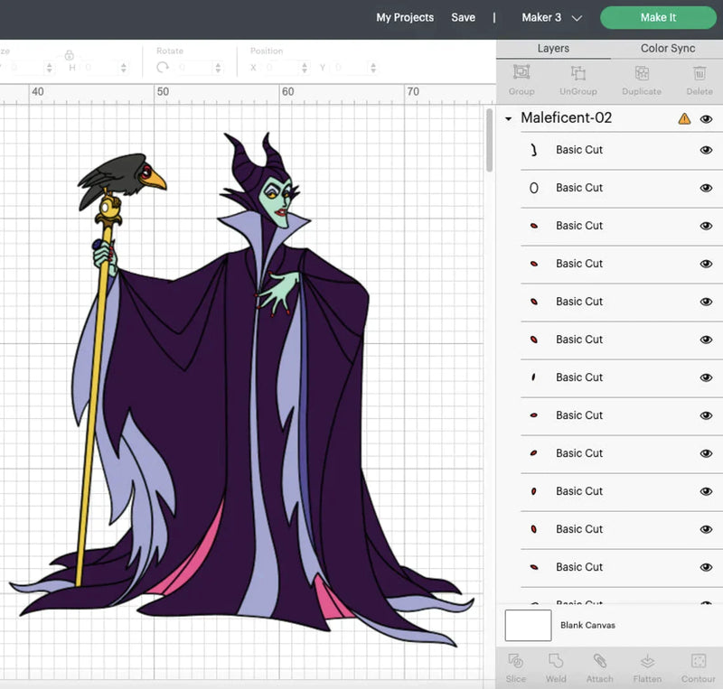 Maleficent PNG & SVG Bundle, 35 Files For Cricut & Silhouette