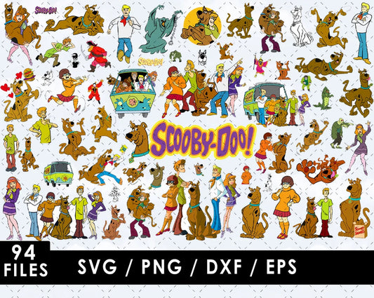 Scooby Doo PNG & SVG Bundle, 94 Files For Cricut & Silhouette