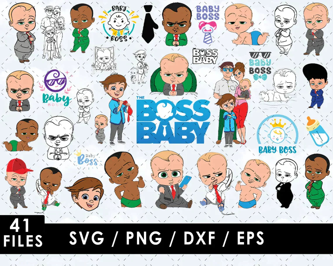 The Boss Baby Clipart Bundle, Boss Baby Svg for Cricut, The Boss Baby Silhouette Vector Cut Files