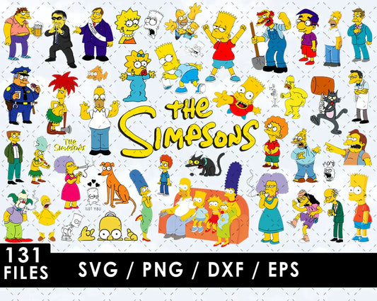 The Simpsons Clipart Bundle, The Simpsons SVG Cut Files for Cricut, The Simpsons Silhouette Vector Cut Files