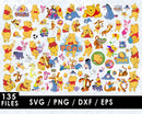 Winnie the Pooh Clipart Bundle, PNG & SVG Cut Files for Cricut & Silhouette